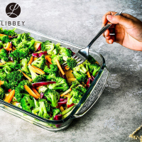 [墨西哥进口][Libbey]利比进口保鲜带盖耐热钢化玻璃烤盘焗饭盘烤箱微波烘焙