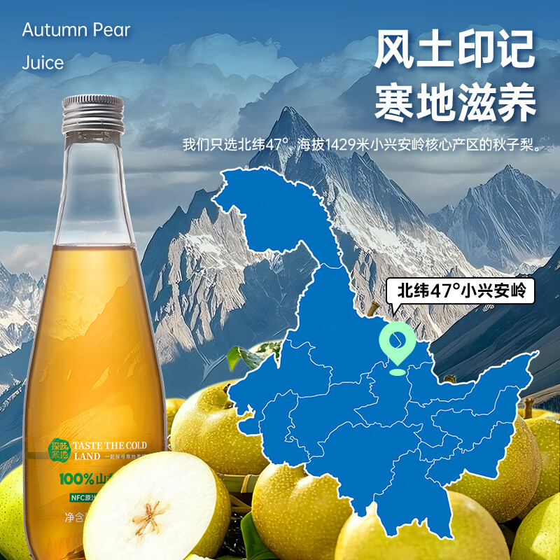 探味寒地100%山梨原汁NFC原果鲜榨320ml*6 纯天然无添加健康美味高清大图