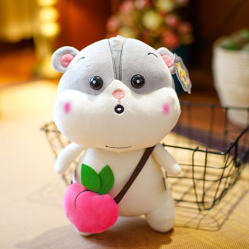 ins可爱水果仓鼠毛绒玩具抓机公仔布娃娃少女心小玩偶生日礼物桃子