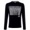 EMPORIO ARMANI EA.7阿玛尼男士黑色LOGO图案棉质长袖T恤轻奢品6XPTA1PJ20Z 1200 特价