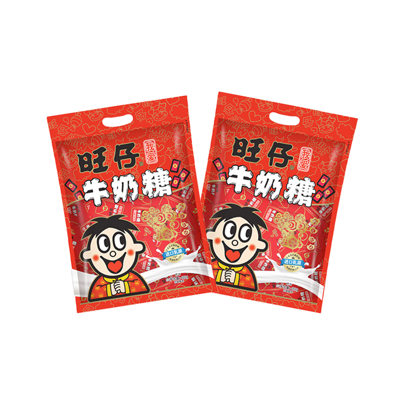 旺旺旺仔牛奶糖包2包婚礼喜糖糖果批发散装结婚糖果小零食480g2视频