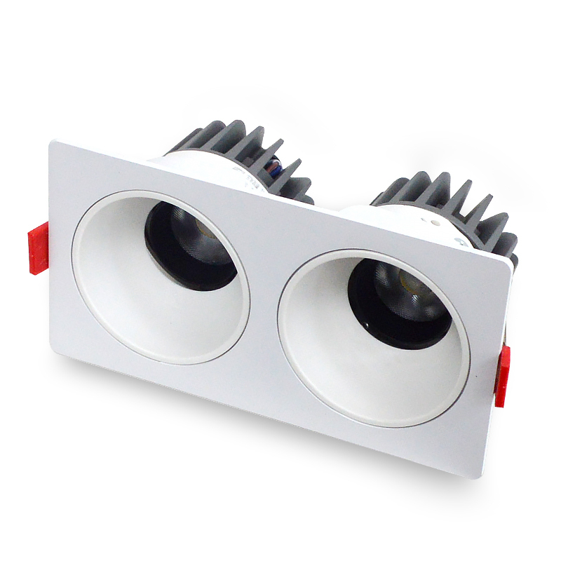 LED射灯 防眩光 嵌入式 双头15W*2白光