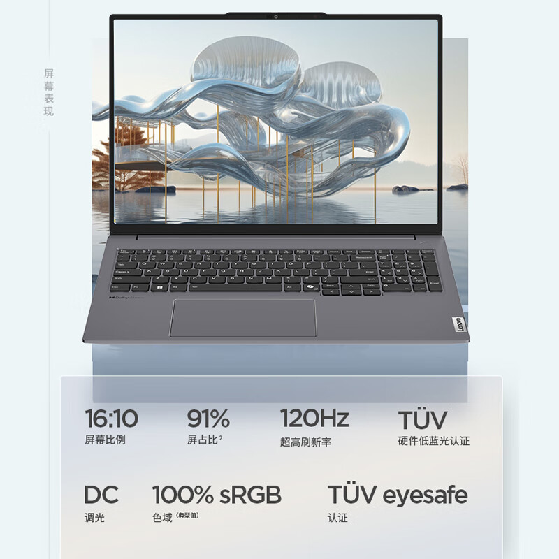 ThinkPad联想ThinkBook 16+ 2024 AI全能本 英特尔酷睿Ultra5 125H 16英寸轻薄办公笔记本电脑(32G 1T 2.5K 120Hz)高清大图