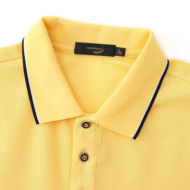 鳄鱼恤 CROCODILE 夏季新品男士时尚休闲亮丽纯色翻领短袖上衣 polo衫男 半袖男装 发顺丰BA-52167高清大图