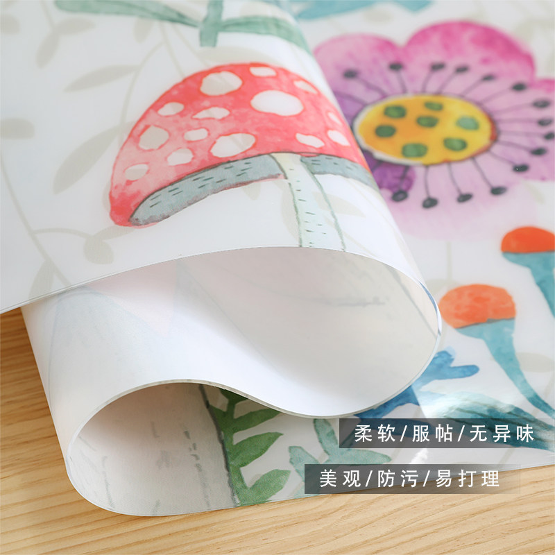 北欧ins床头柜桌布五斗柜盖布防水免洗pvc软玻璃桌布卧室现代简约高清大图
