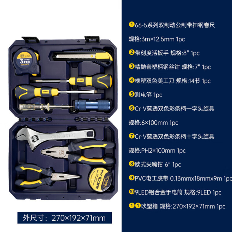 长城精工CC400011A11件套基本维修工具套装