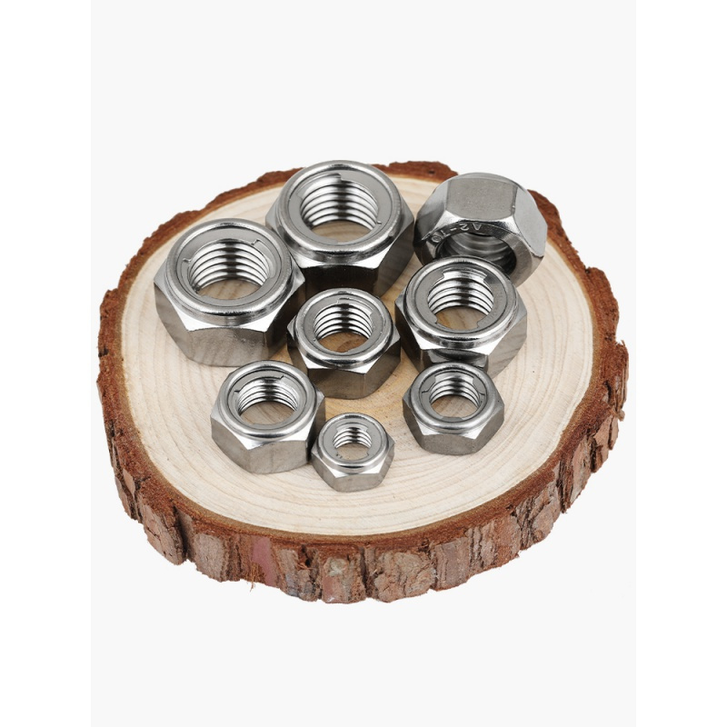 304不锈钢金属锁紧螺母全金属自锁螺母 防松螺帽m3m4m5m6m8m10m12