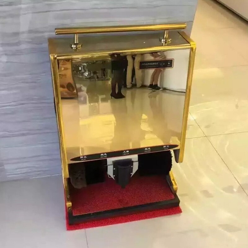 擦鞋机器全自动感应擦鞋机电动钛金刷鞋机器 黑 单台装 20*30*40