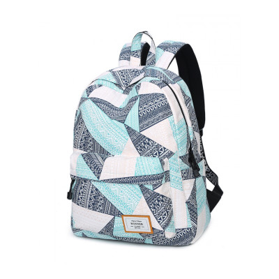 现代男孩印花双肩包