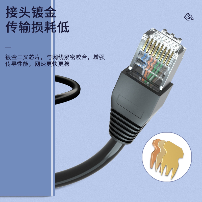 千天(Qantop)室外六类网线带水晶头 双屏蔽网线防晒防冻60米 QT-W233H