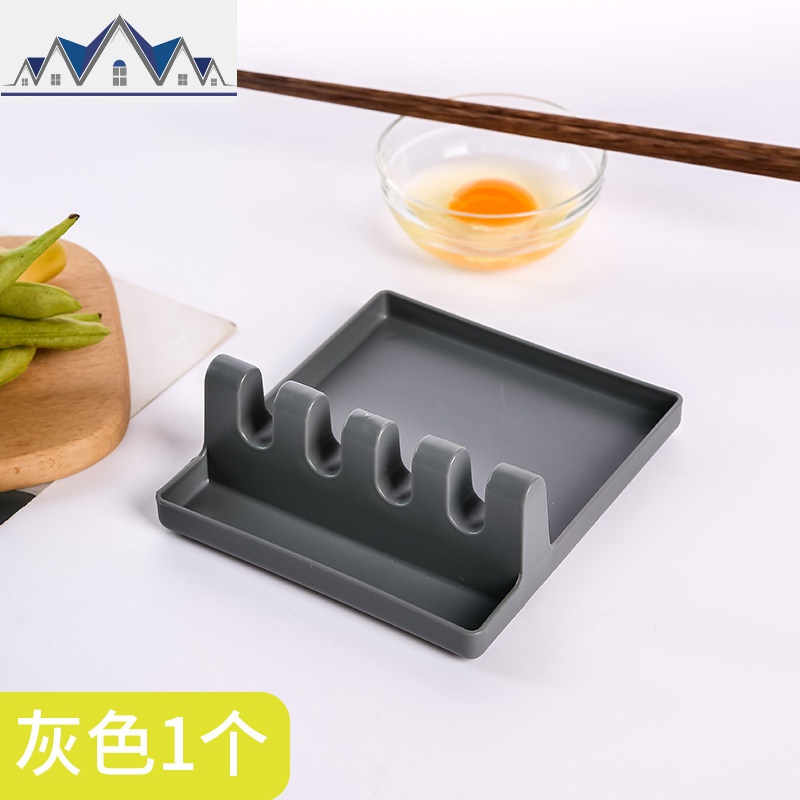 厨房台面锅铲架托免打孔坐式锅盖架带接水汤勺勺子铲子多功能置物 三维工匠收纳层架高清大图