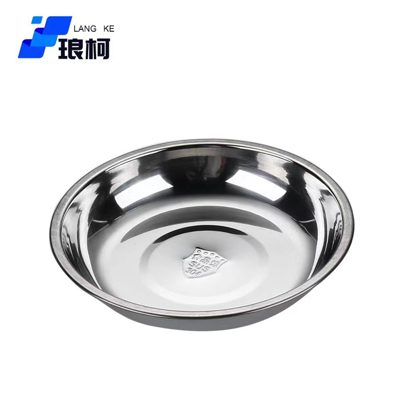 琅柯304不锈钢圆盘菜碟 08厚 20cm高清大图