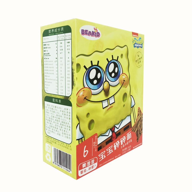 beakid 海绵宝宝 不添加食盐碎碎面 番茄胡萝卜味150g-盒装