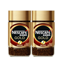 (已不做此品)瑞士进口NESCAFE雀巢咖啡金牌黑咖啡至臻原味无奶速溶纯咖啡50g*2瓶装