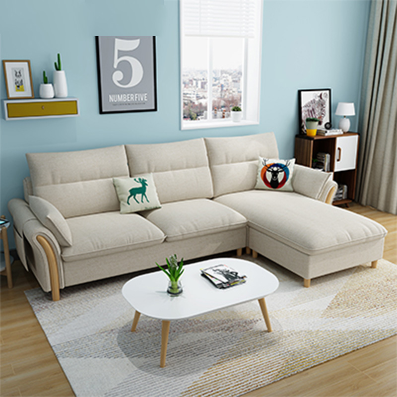 一米色彩沙发北欧懒人沙发纤维布艺两用沙发床可拆洗可折叠沙发椅现代