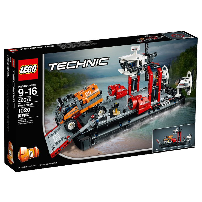 乐高(LEGO)科技系列 机械组 (气垫渡轮42076) 1020块儿童积木塑料玩具 9-16岁 200块以上