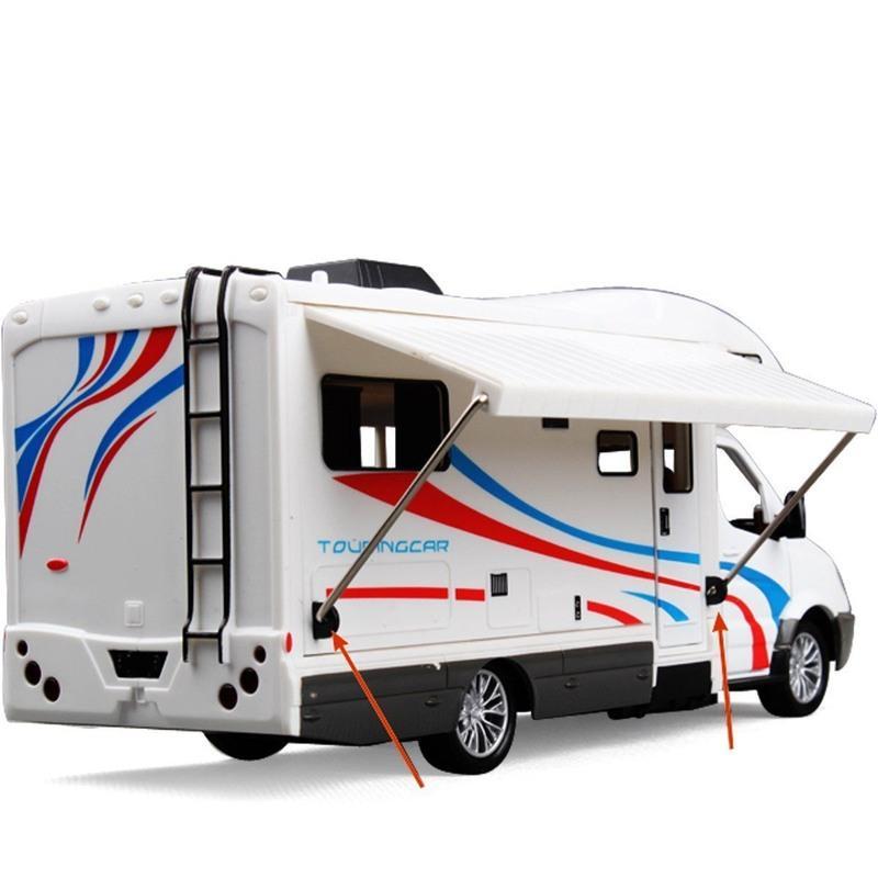 旅行露营房车模型儿童玩具合金车模声光回力汽车模型仿真小汽车53130