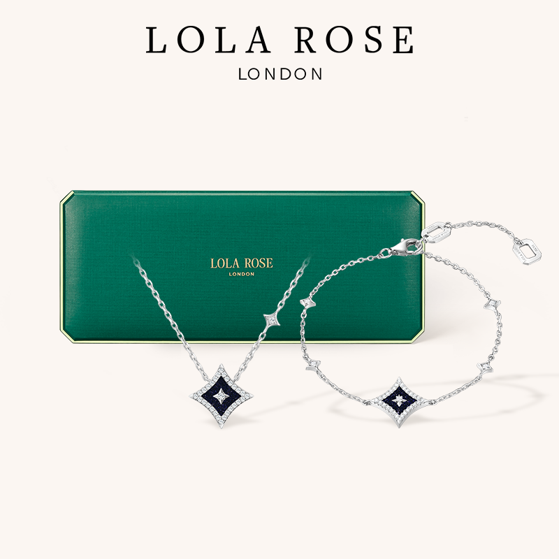 Lola Rose罗拉玫瑰 新品闪星系列套装耳钉项链女礼盒蓝砂石时尚轻奢