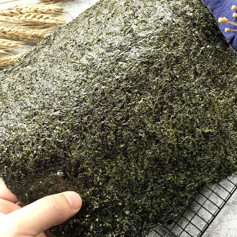 碳烤海苔小零食原味海苔片健康炭烧零食大张紫菜辣味寿司专用图片