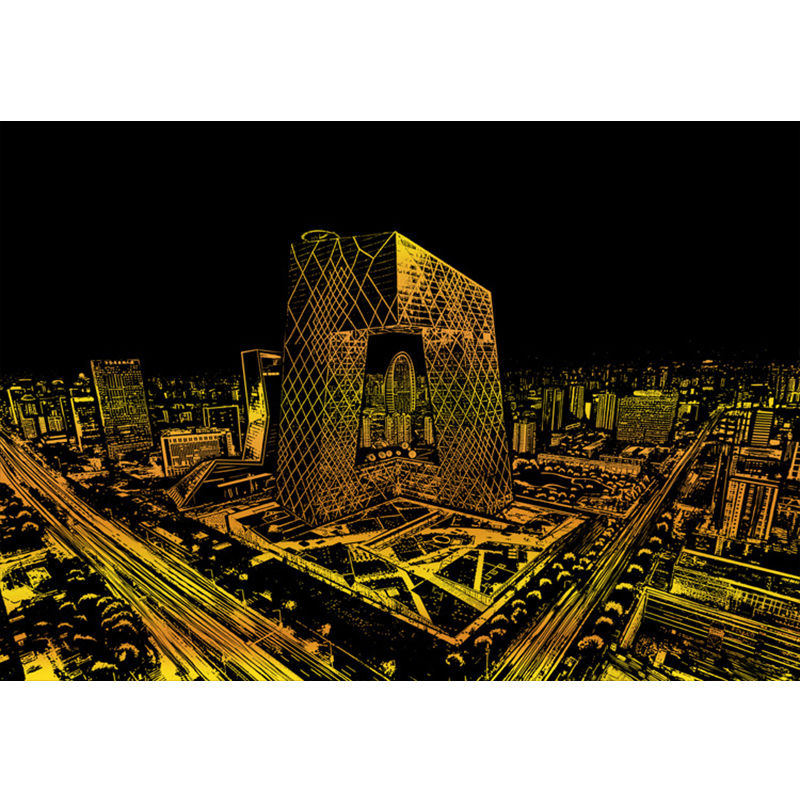 点亮城市夜景刮画手工制作diy刮刮画生日创意节日礼物送男女朋友 点亮