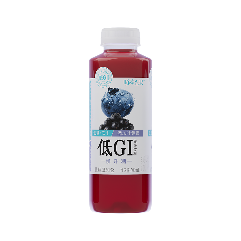 哆轻果蓝莓黑加仑复合果汁饮料500ml*15