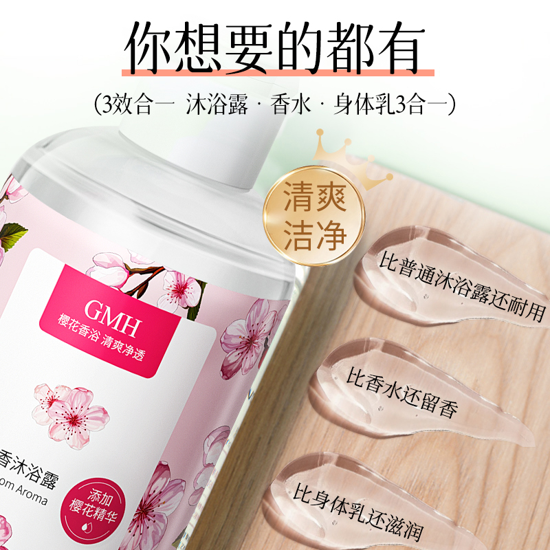 GMH樱花沐浴露250ml 香氛沐浴露高清大图