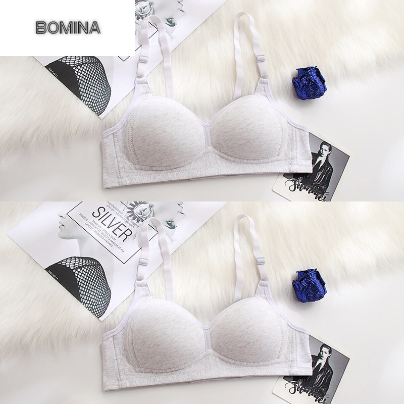 波迷娜（BOMINA)品牌文胸薄款内衣女无钢圈学生少女高中生大学胸衣聚拢小胸罩文胸初中生薄款