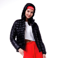 子沫雨JMOORY2021冬季新款轻薄羽绒服女短款连帽轻便薄款修身白鸭绒外套春夏冬超