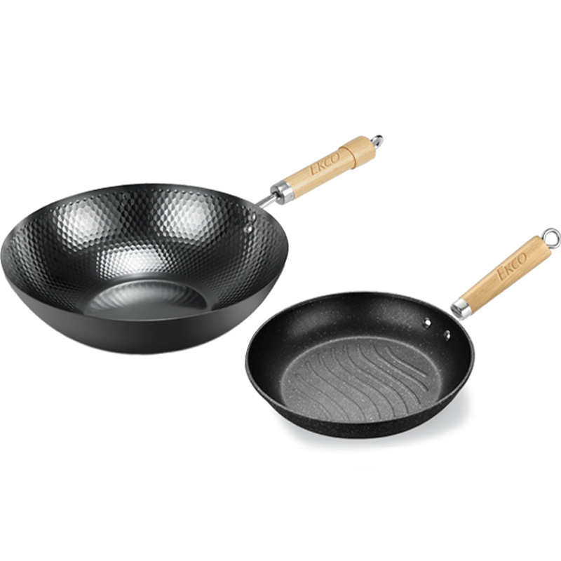 EKCO极之铁套装A 32CM炒锅+26CM煎锅 EK-JZT2A04ZX/KZ高清大图