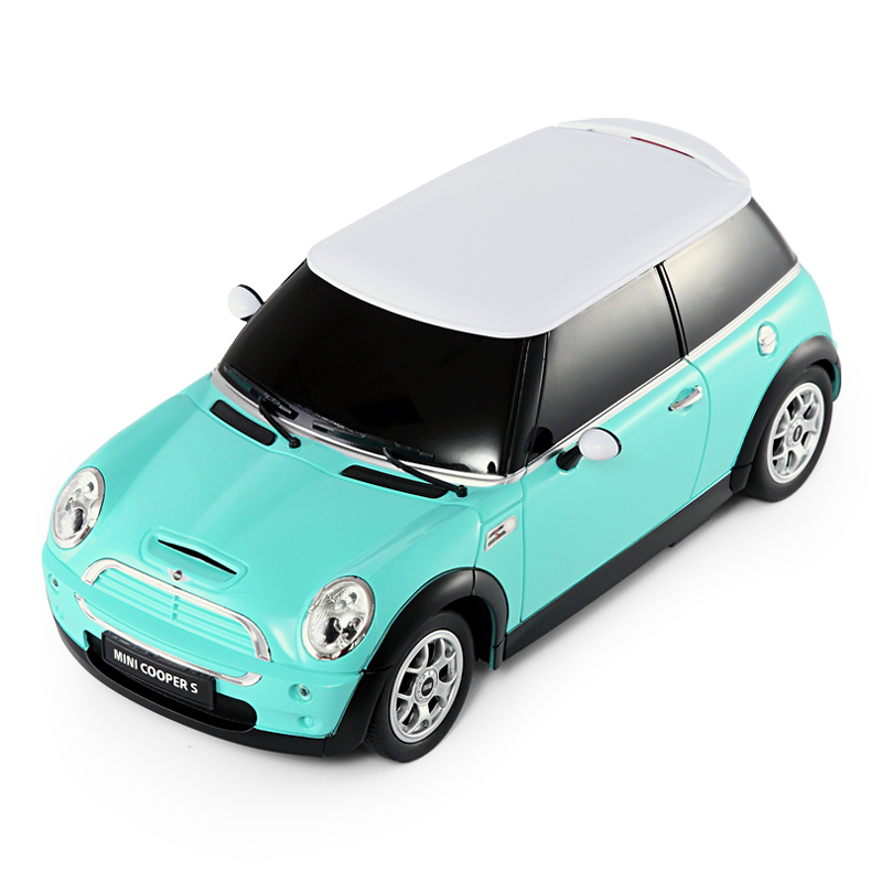 星辉(Rastar)宝马MINI电动遥控车儿童玩具1:14遥控汽车模型21800浅绿色 无线遥控 非充电