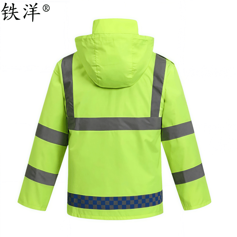 铁洋 150D荧光绿PVC款雨衣套装 TY-YU008 套图片