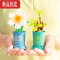 真智力不用浇水的积木小花园DIY拼插积木立体花朵可爱多肉盆栽积木摆件