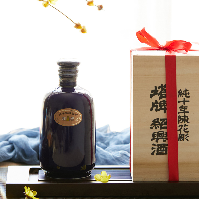 塔牌绍兴黄酒十年陈酿花雕酒500mlx2瓶礼盒木盒特醇花雕酒手工冬酿送礼绍兴特产高清大图