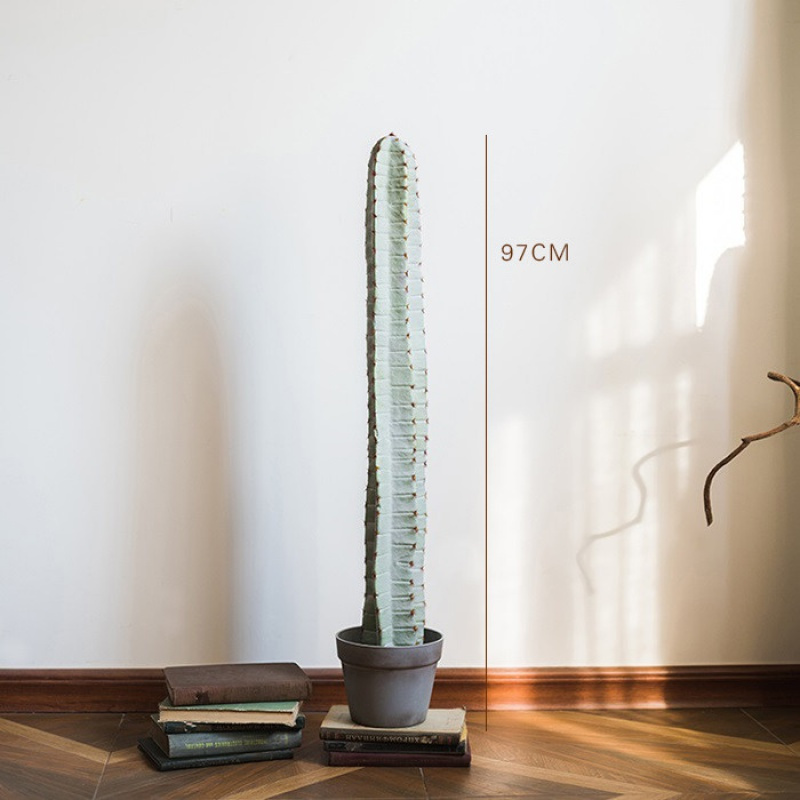 大型仙人掌盆景仙人柱墨西哥天轮柱装饰摆件落地cereus秘鲁天轮柱97cm