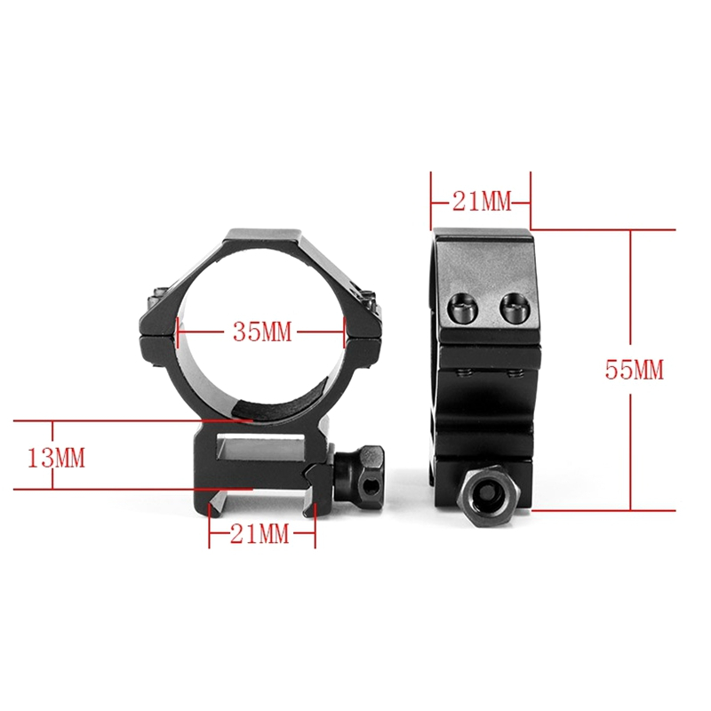 瞄准镜夹具35MM管径20MM皮轨低宽板球ED瞄准器支架手电筒夹具