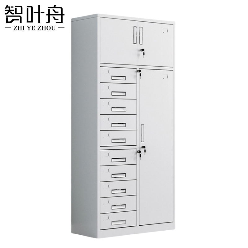 智叶舟多斗抽屉柜三门十斗85*39*180cm台高清大图