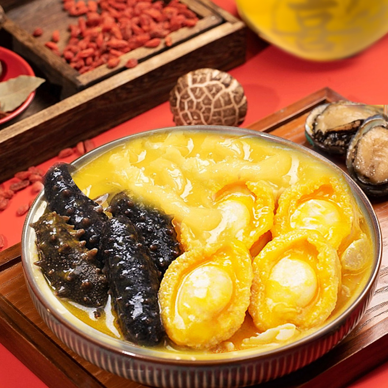 佛跳墙-福禄寿喜大连辽刺参260g*8罐高清大图