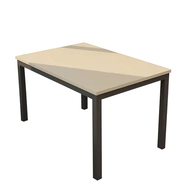 西泰餐桌阅览室桌子1.2米食堂钢架餐厅桌子xt1386 木纹色