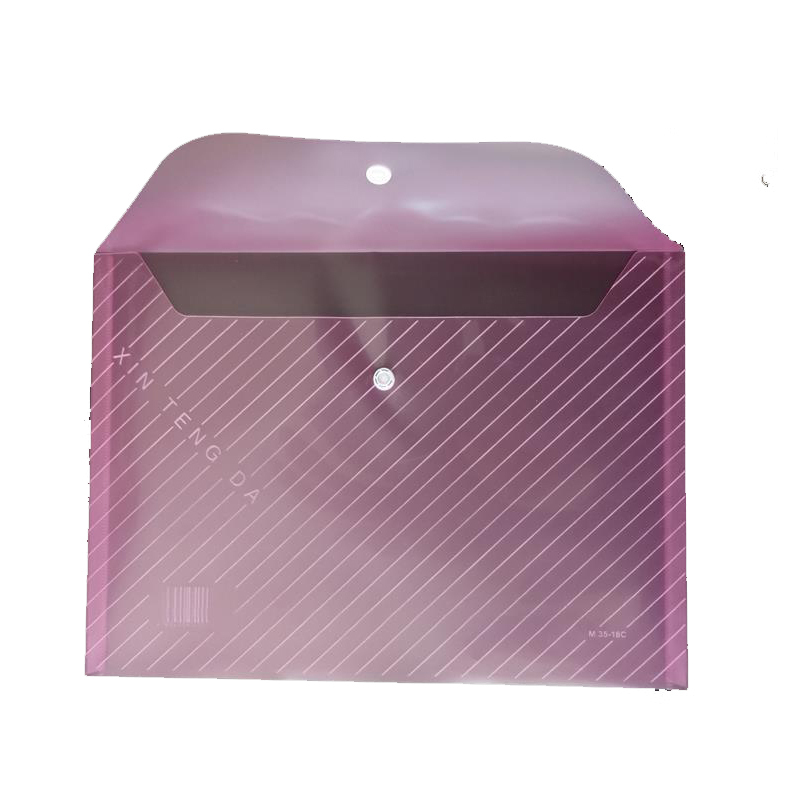 扣式塑料文件袋 A4 20个装/包(5包/箱) 100个/箱