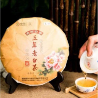 中茶 福鼎白茶蝴蝶牌茶叶2019年五年陈老白茶5220白茶饼357g饼