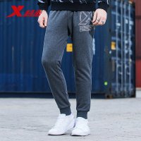 特步(Xtep)男运动长裤跑步裤正品2018秋新款收腿针织休闲裤常规型常规款882329639359