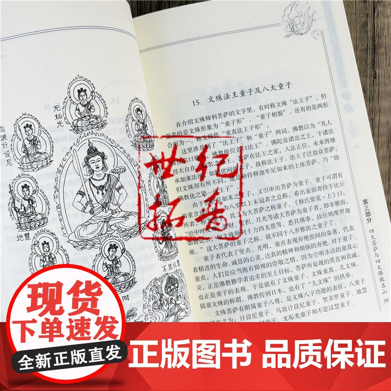 正版 菩萨尊像故事(图文版) 宗教文化出版 释迦牟尼佛观世音菩萨文殊菩萨普贤菩萨五台山峨眉山高清大图