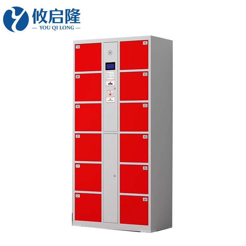攸启隆12门电子存包柜850*460*1800mm台高清大图