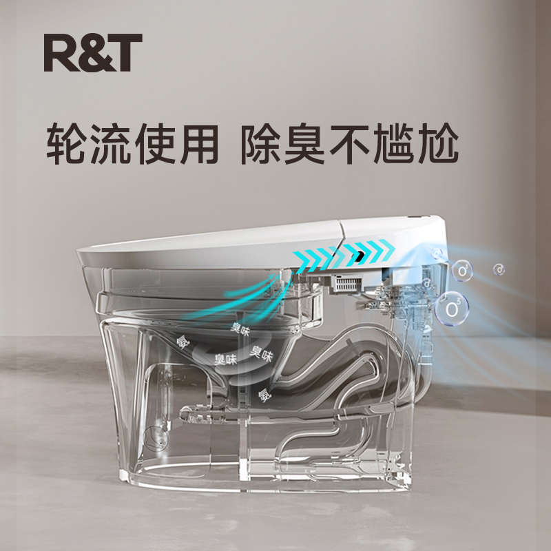 瑞尔特(R&T)智能马桶X2A带数显座圈加热多维洗护脚感冲水除臭抗菌暖风烘干高清大图