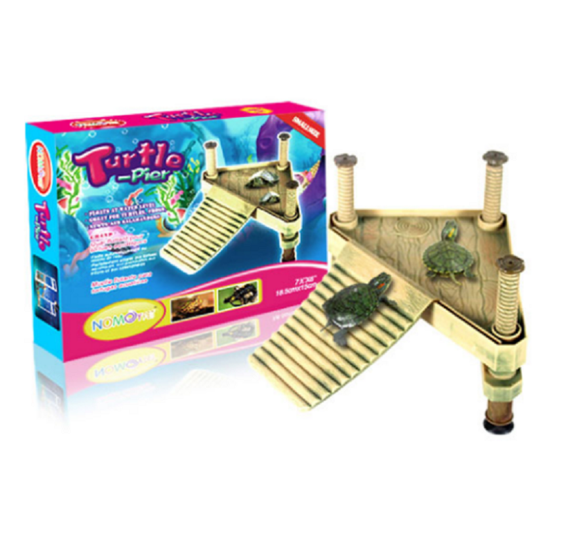 欢乐谷乌龟晒台水龟太阳灯晒背浮岛浮台爬台巴西龟缸造景带喂食