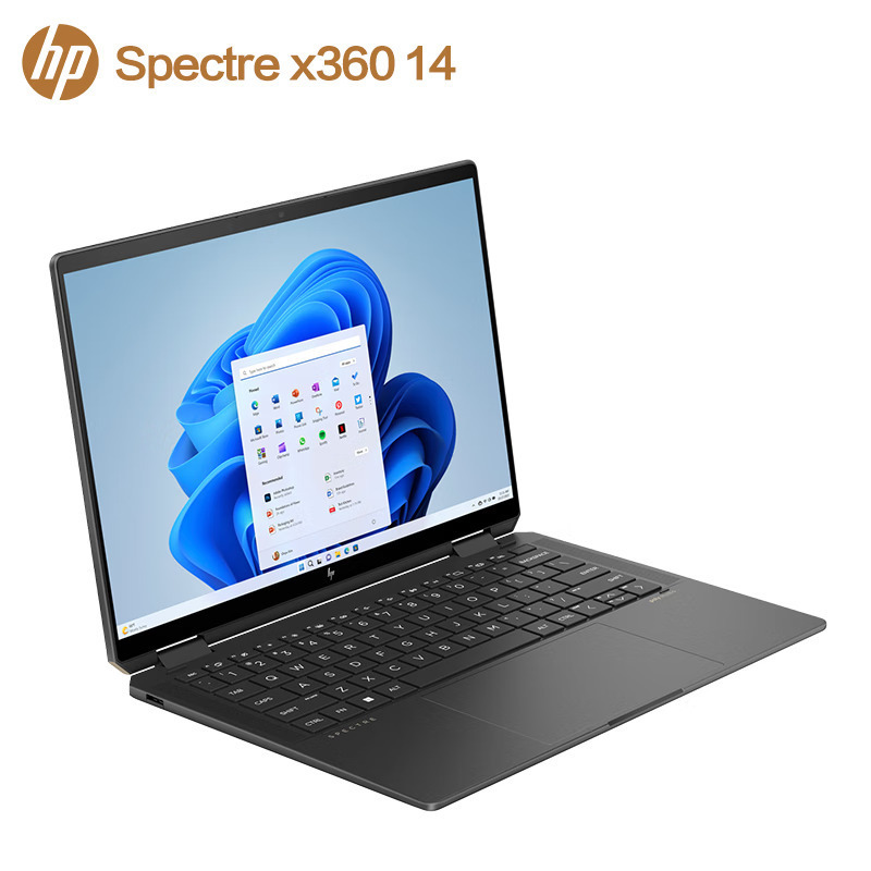 惠普(hp)幽灵Spectre x360 14-EU0777TU 14英寸轻薄本翻转触控屏笔记本电脑(酷睿U5-125H 16G内存 1TB固态 120HZ 2.8K OLED)黑