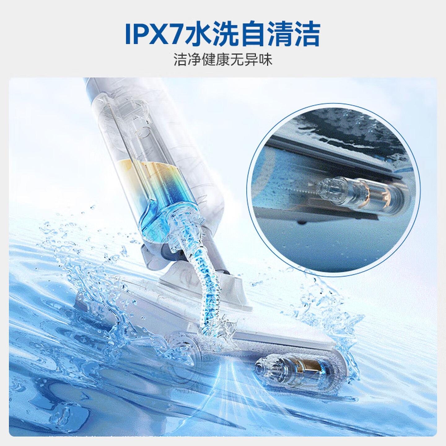 海尔(Haier)洗地机可水洗[1机6用 22000Pa大吸力 平躺防缠 热水洗]洗拖吸一体自动清洗RHXW-A3Mix高清大图