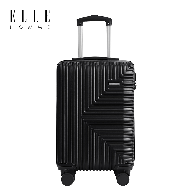 ELLE HOMME EH2019201 简约拉链款万向轮拉杆箱 20寸夏夜黑