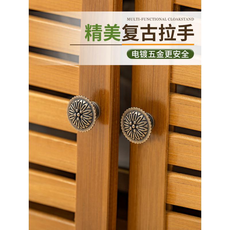 森美人楠竹鞋柜家用实木质经济型多层大容量防尘多功能鞋架子高清大图