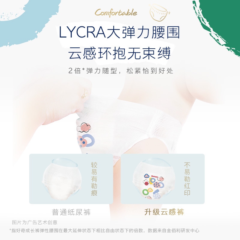好奇尿不湿金装成长裤男女通用箱装L号88片拉拉裤夏季轻薄透气纸尿库
